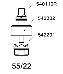PERFORADOR REDONDO PARA CHAPA  CON RODAMIENTO FORZA SERIE 55
